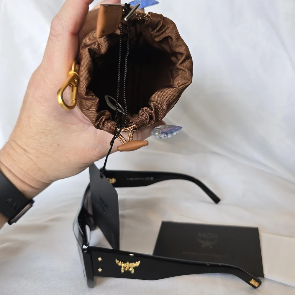 MCM Black Designer Sunglasses Nwt - Picture 5 of 9